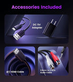 avedio Links HDMI ARC Audio Extractor Converter 4K@60Hz, HDMI to Optical Toslink SPDIF + 3.5mm AUX Jack Stereo Audio Adapter Converter Splitter Inserter Embedder Support HDCP2.2 Digital PCM DTS 5.1