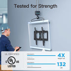 PERLESMITH UL Listed TV Mount for Most 37-85 inch TV, Universal Tilt TV Wall Mount Fits 16”- 24” Wood Stud with Loading 132 lbs & Max VESA 600x400mm, Low Profile Flat Wall Mount Bracket PSLTK1