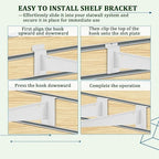 10Pack Slatwall Shelf Brackets,6 inch Slatwall Bracket for Shelves,Heavy Duty Metal Slatwall Accessories with Lip for Slat Wall Panels Shelving Display Home Commercial - Slatwall Knife Shelf Bracket