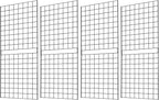 7RiversART Grid Wall Commercial Grade Grid Panels Heavy Duty Panel for Retail Display Wall 2' W x 5' H, Black (Pack of 4) Easily Portable