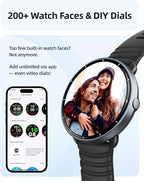 Parsonver Smart Watch for Swimming, 5ATM Waterproof Watch for Pool & Open Water, AI Swim Analysis, Built-in GPS & Compass, AMOLED Fitness Trackers 100+ Sports Modes, Heart Rate & Sleep Monitor, Black