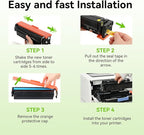 swiss toner 414X Toner Cartridges 4 Pack with Chip Compatible for HP 414X 414A Toner Replacement for HP Color LaserJet Pro MFP M479fdw M479fdn M479dw Pro M454dw M454dn M479 M454 M480f W2020X (BCMY)