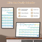 Smart Digital Calendar Chore Chart-for-Family-Planner - 32" Touchscreen Electronic Calendar with Photo Display and Interactive Star System, To do Notepad and Sync Online Calendar via APP, Wall Mounted