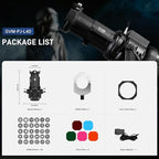 GVM Conical Optical Snoot Kit, Spotlight Snoot Photography with 40° Projection Lens, 30 Gobos and 5 Color Filters, Adjustable Focus Bowens Mount Snoot for Studio LED Video Lights Flash Up to 600W