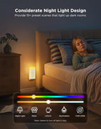 Govee Smart Plug Outlet Extender, 3-Sided Smart Power Strips with 2 Smart Outlets & 2 USB Ports with RGB Night Light, APP & Voice Control, Surge & Overload Protection for Home Office