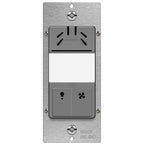 TOPGREENER Humidity Sensor Switch, Dual Tech Humidity PIR Motion Sensor Switch for Separate Fan and Light Control, 500W, 3A, Neutral Required, TDHOS5, Gray