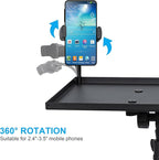 DECOSIS Projector Stand Tripod Adjustable, Laptop Height from 23.5 to 63.5 inches with Gooseneck Phone Holder, Floor for Office, Home, Stage, Studio, DJ Racks Holder Mount, 23.5inch-63.5inch