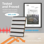 Art3d 4pcs-107 x 8in Slat Acoustic Panel for Wall and Ceiling, 3D Fluted Sound Absorbing Panel with Wood Finish, Silver