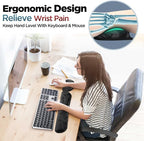 Gimars Enlarge Silky and Superfine Fabric Gel Memory Foam Keyboard Wrist Rest Set, Ergonomic Keyboard Mouse Wrist Support for Typing Pain Relief, Comfort for Office, Gaming, Computer-Map Pattern