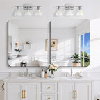 CILIBER Frameless Wall Mirror, 30" x 36" Rectangle Bathroom Mirror Rounded Corner, HD Shatterproof Vanity Mirror with Polished Edge for Over Sink, Bedroom, Entryway, Vertical or Horizontal