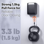 EKZ Retractable Cable Automatic Door Closer – Fits Sliding Glass, Screen, Single & Double Doors – Strong 3.3 lb Spring Tension, Punch-Free Easy Install for Entry, Bathroom, Bedroom, Study (2 Pack)