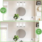Guliaofo 3-Light Bathroom Light Fixtures, Vanity Lights for Mirror with Textured Milky White Glass Shade, Modern Kitchen Light Fixtures Wall Sconce Light - E26 Base - Brushed Nickel