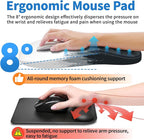 YIWEI Ergonomic Mouse Pad with Wrist Rest - Comfortable Office Mousepad with Memory Foam Wrist Support for Carpal Tunnel Relief, Mouse Pads with Non-Slip Base for Gaming and Home (Forest-2)