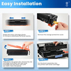 206A Toner Cartridges 4 Pack for Laser Jet M283fdw M283cdw M255dw Compatible for HP 206A 206X W2110A Compatible with Color Laser Jet Pro MFP M283cdw M283fdw M283fdn Pro M255dw M255nw Ink Cartridges