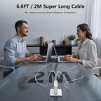 Mac Book Pro Charger - 280W, 2-Ports 140W USB C Fast Laptop Charger, Compatible with Mac Book Pro/Air 16 15 14 13 inch, M1 M2 M3 M4 Series and All USB C Device, with 6.6FT Type C & Magnetic 3 Cable