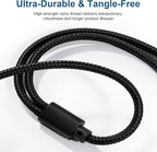 Tavirela Headphone Splitter, Upgraded Nylon Braided 3.5mm Audio Stereo Y Aux Splitter, Dual Headphone Jack Adapter 1 Male to 2 Female for Sharing Music, Compatible with Phone, Switch, PC, Tablet