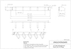 Jingchengmei 19-Inch 1U Metal Horizontal Rackmount Cable Manager with 5 D-Rings (1UCM5R440, Black)