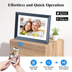 10.1-inch Digital Picture Frame Smart-Photo-Frame - Digital Frame with 1920 * 1200 IPS Touch Screen, Auto Rotate, 16GB Storage, Load Photos Videos from Phone via App or Email, Birthday Gifts for Mom