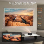 [1200 ANSI/Auto Focus/Built-in APPs] Outdoor-Projector-4K with Wifi6 and Bluetooth, Smart TV OS & DoIby, Portable Projector with Netflix/YouTube/PrimeVideo, ONOAYO 1080P Proyector with 300 ''Display