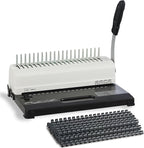 Binditek Binding Machine, 19-Hole, 450 Sheets, Comb Binder Machines with 100 PCS 1/2" Comb Spines, for Letter Size, A5 or Smaller Sizes