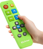 EZclicker Plus Big Button Universal TV Remote (Green) Simple Easy to Use, Works with Major TV Brands (2xAAA Batteries Not Included)