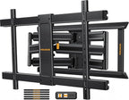 Perlegear Long Arm Full Motion TV Wall Mount for 55–120 inch TVs up to 225 lbs, Pre-Assembled TV Mount with Long Extension, Swivel & Tilt, Fits 16″/18″/24″ Wood Studs, Max VESA 900x600mm, PGXLF03B