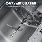 Articulating Borescope with Dual Lens Endoscope, Teslong 5-inch IPS Automotive Inspection Camera with Two-Way Articulation Tip, 6+1 LED Lights, Mechanics Fiber Optic Scope-Dia. 0.25 inch & L 5.0 feet