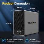 GOLDENMATE 1500VA/1200W Lithium UPS Battery Backup and Surge Protector, Backup Battery Power Supply with LiFePO4 Batteries(296Wh), AVR, Line Interactive Sinewave UPS System, 8 Outlets, LCD Display