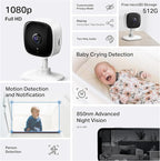 Tapo 1080P Indoor Wired Security Camera - Works as a Baby & Pet Monitor, Motion Detection, 2-Way Audio, Siren, Night Vision, Subscription-Free Local or Optional Cloud, Works with Alexa, C100(4-Pack)