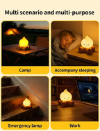 3 PCS Campfire Night Light, Rechargeable Flame Lamp, Cute Desk Lamps for Table Decorations, Flameless Candles Lights Gifts for Kids Teens Friends, Suitable for Birthday Party Holiday Camping Decor