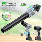 Comchoi Electric Leaf Blower Cordless, 680 CFM 5 Speed Mode, 2 Batteries & Charger, Handheld Leaf Blowers for Lawn Care, Portable Lightweight Grass Blower for Yard, Patio & Outdoor Use
