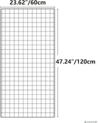 NACETURE Grid Wall Panels- 4 Pcs 2x4 ft Black Grid Wall Panel Display with 16 Gridwall Hooks & 10 S-Hooks, Space Saving Wire Mesh Panels for Retail, Garage, Home & Office Storage