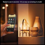 Philips Hue Smart LED A19 Bulb 2-Pack, White Color Ambiance, E26 Base, 7.2W, Full Spectrum Light 1000K-20000K, 810 Lumens, Dimmable, Works with Alexa, Google,& Apple Home