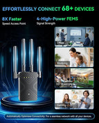 2026 WiFi Extender Signal Booster for Home - 8X Faster Internet Booster with Ethernet Port, Covers 15888sq.ft & 1-Tap Setup, Wireless Repeater Amplifier Supports 68＋Devices