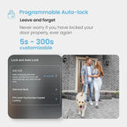 Lockly Secure Plus Bluetooth Smart Door Lock, Keyless Entry with PIN Genie® Digital Keypad, 3D Biometric Fingerprint Sensor Front Door Lock with Handle, Voice Control & Auto Lock - Latch Edition