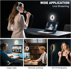 Anautin Ring Light for Video Conference Lighting,360°Adjustable,Portable LED Video Conference Lighting for Monitor,Laptop&Desktop Computer,Streaming Light for Zoom Meetings, Selfie Makeup, Video Calls