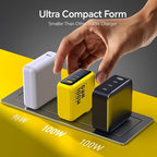 AOHI Youth 100W GaN USB C Wall Charger, 3-Port Laptop Fast Charger Type C Power Adapter PPS PD for MacBook Pro/Air, iPad Pro, iPhone 17/16 Pro Max, Galaxy S24 Ultra/Note, Pixel, Steam Deck, Yellow