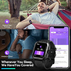 AMAZTIM Smart Watch, 60 Days Extra-Long Battery, 50M Waterproof, Rugged Military Bluetooth Call(Answer/Dial Calls), 1.85" Ultra Large HD Display, AI Voice Assistant, Compatible for Android and iOS