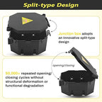 MIARALA Black Open Splice Junction Box (10 Pack), Splice Box Wire Electrical Junction Box with Cover V0 Flame Retardant Rating(Highest Level)