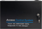 MENGQI-CONTROL 1-Door Security System Overhead Rex Exit Sensor Metal Combo Reader/PIN Entry North American Strike Lock Phone APP Remote Open Lock
