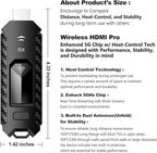 Wireless HDMI PRO- Transmitter and Receiver, Portable Multi-TVs Extender Kit, Plug and Play, Heat-Control, 5.8G/2.4G @60Hz 165FT/50M, Wirelessly Stream Video/PPT from Laptop to Multiple HDTVs/Monitors