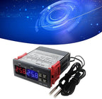 Oumefar Digital Display Intelligent Temperature Controller Dual Control for Precise Temperature Control in Home BrewingFermentation Operations (110-220V)