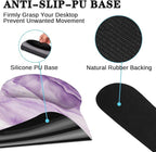 Britimes Purple Pink Marble Gold Keyboard Mouse Pad Set 4in1 Large Mousepad+Keyboard Wrist Rest+Mouse Wrist Rest+Coaster Ergonomic Design for Home Office Computer 35.4x15.7 inches