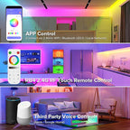 BTF-LIGHTING SP530E WiFi Alexa Bluetooth Controllers 4 Zones 2.4GHz RF RB4 Remote Kit Support FCOB COB SMD PWM or SPI RGBCCT RGBWW LED Strip WS2805 IC DC5V DC12V DC24V