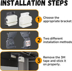 Garage Door Bracket for Ring Alarm Contact Sensor 2nd Gen | Secure Mount with Quick-Snap Clip & Screws | Easy Install Accessory (Gray, Sensor Not Included)