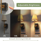 L LOHAS LED Night Lights Plug into Wall, Pleated Fabric Cover Night Light, Dusk to Dawn Sensor Vintage Nightlight, 0-100LM Dimmable, for Bedroom Living Room Hallway