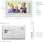 toncont 7 Inches Video Doorbell Intercom System, Video Door Phone System, Wired Video Doorphone Kits, Unlock, Dual-Way Intercom for Home Villa House Office Apartment (Silver)