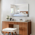 CILIBER Frameless Mirror, 24x36 Inch Bathroom Mirror for Wall, Rectangle Bathroom Vanity Mirrors with Polished Edge, Hangs Horizontally or Vertically for Bathroom, Bedroom and Living Room