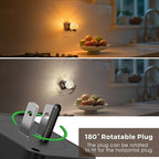 L LOHAS LED Night Lights Plug Into Wall 2 Pack,Dusk to Dawn Sensor,10-Color RGB Dimmable Night Light, 180°Rotating Plug in Night Light for Bathroom, Hallway, Bedroom, Stairway