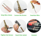 Goaycer Speaker Connector Banana Plugs - 24K Gold Plated Brass 4mm Plug (12 Pairs/24 pcs)